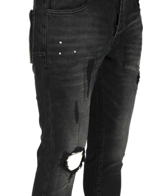 Purple Black Jeans Medium Waist for men