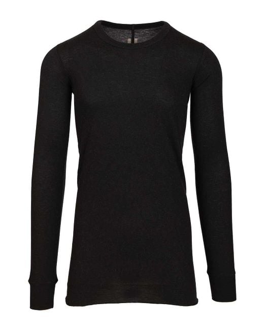 Rick Owens Black Long-sleeved T-shirt