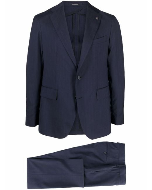 Tagliatore Wool Navy Blue Micro-pinstripe Suit for Men | Lyst Canada