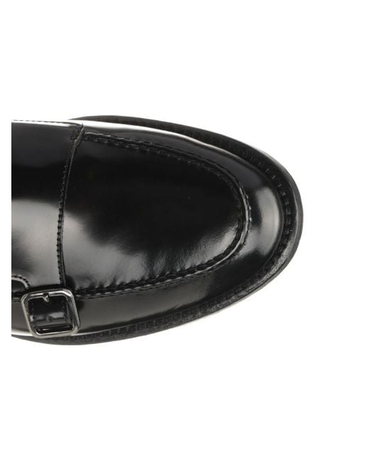 Corvari Black Double Buckle Moccasin