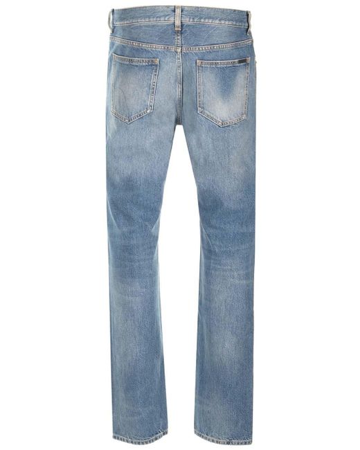 Saint Laurent Blue Straight Leg Jeans for men