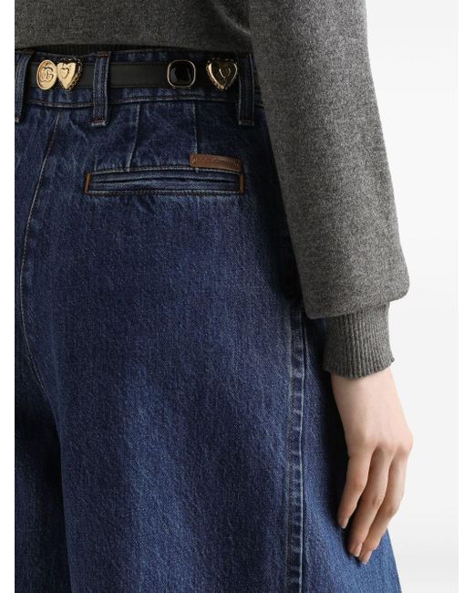 Dolce & Gabbana Blue Pantalone Gamba Ampia