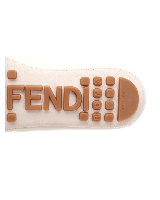 Fendi White "baguette" Loafer With Ff Motif