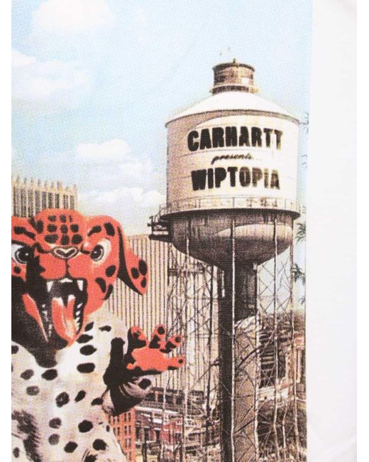 Carhartt White "wiptopia" T-shirt