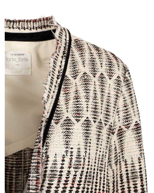 Forte Forte Gray "libelle" Jacquard Coat
