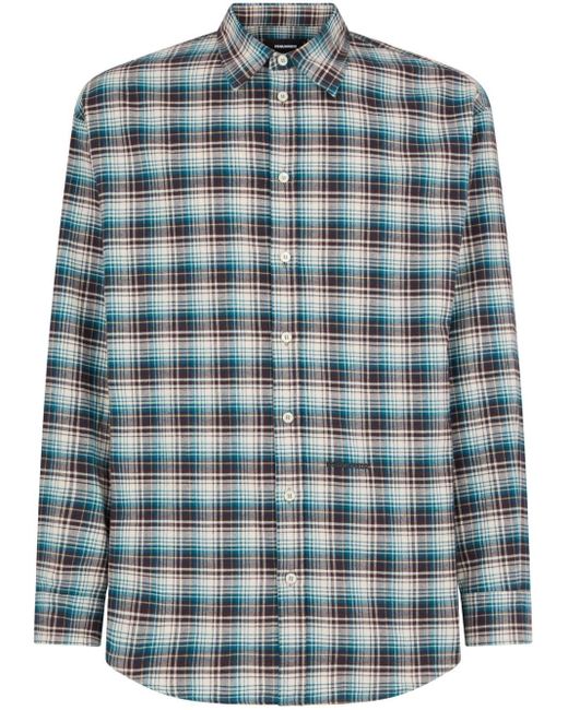 DSquared² Multicolor Checked Cotton Shirt for men
