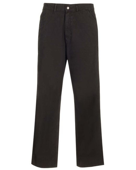 AMISH Black Easy Fit Trousers for men