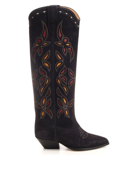 Isabel Marant Black Denvee Western-Style High Boot