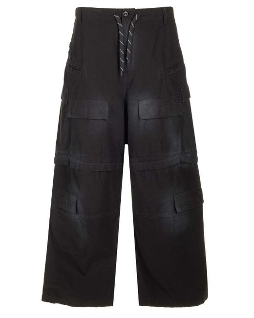 Balenciaga Gray "" Loose Cargo Trousers for men