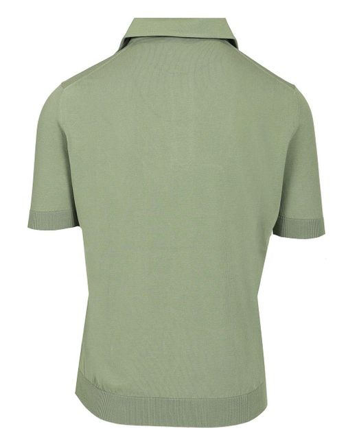 Al Duca D'aosta Green Cotton Polo for men