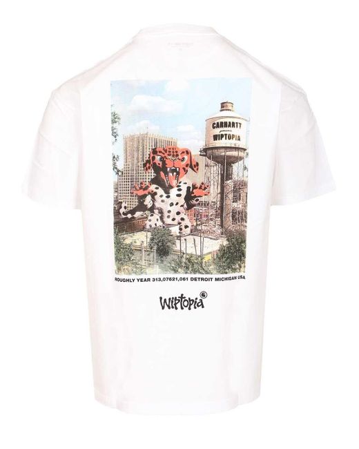 Carhartt White "wiptopia" T-shirt
