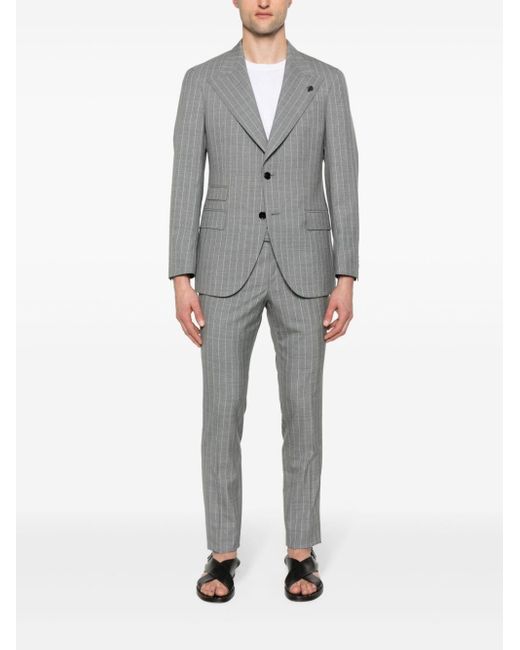 Gabriele Pasini Suit In Light Gray Pinstriped for men