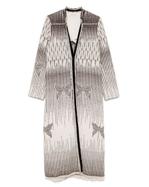 Forte Forte Gray "libelle" Jacquard Coat