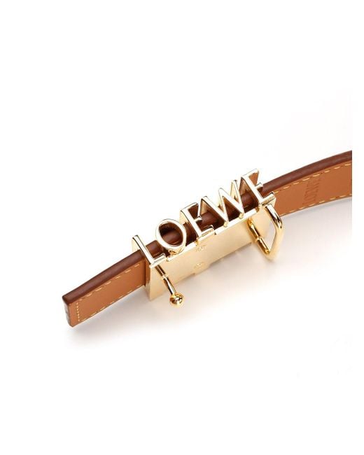 Loewe Brown Graphic Buckle Belt