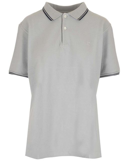 Maison Margiela Gray Cotton Polo Shirt