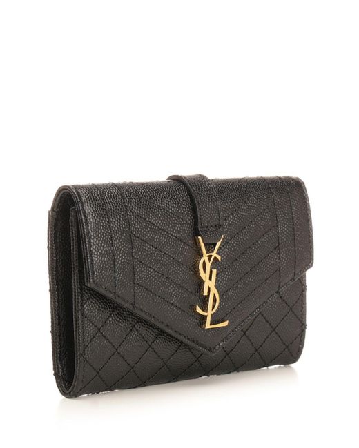 Saint Laurent Black Cassandre Wallets