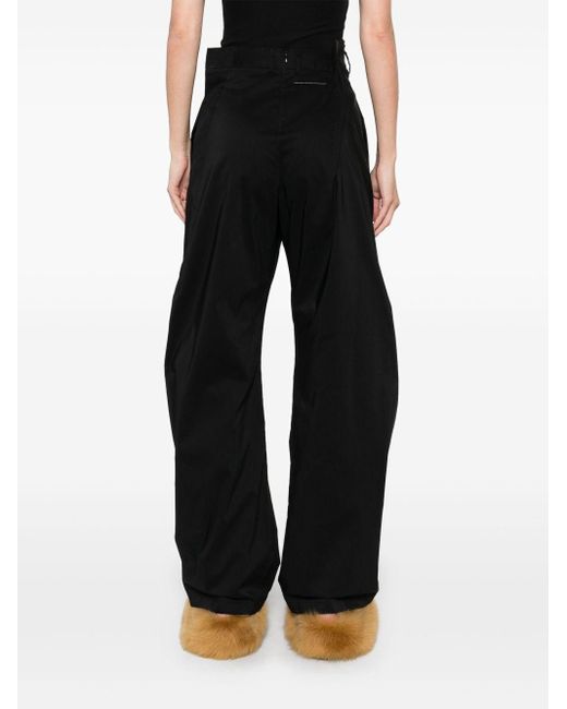 MM6 by Maison Martin Margiela Blue Cotton Gabardine Trousers
