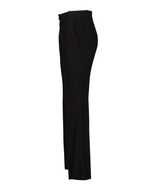 Balenciaga Flared Trousers In Black Flowing Viscose