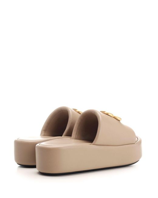 Balenciaga White "rise" Flatform Sandals