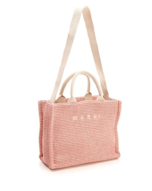 Marni Pink East/West Small Tote Bag