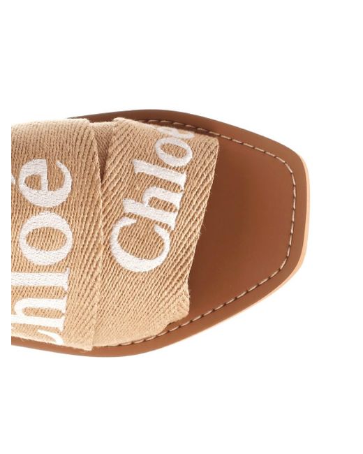 Chloé Brown Woody Flat Sandal
