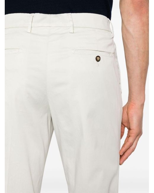 Lardini White Slim Fit Chino Trousers for men