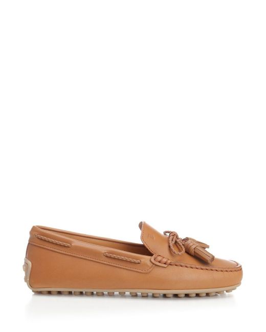 Tod's Brown Tassel Detailed Loafers