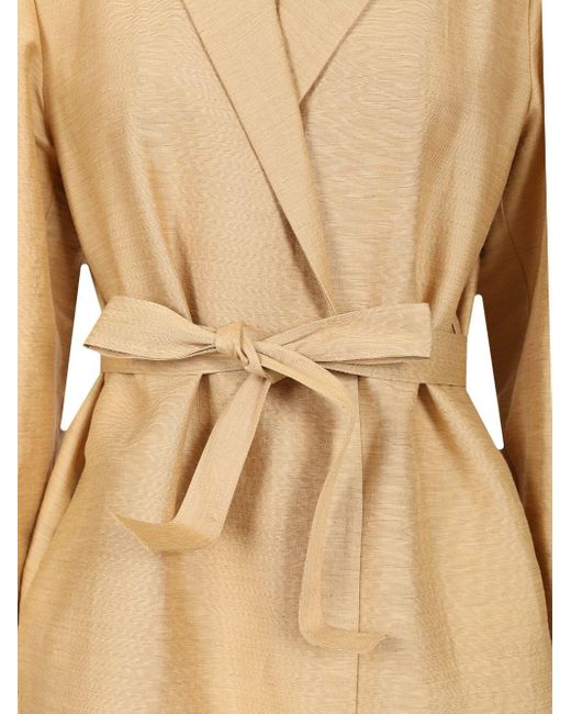 Max Mara★Linen and silk canvas overcoat Linen and silk canvas overcoat, light gold | 