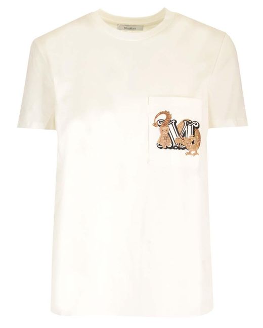 Max Mara White "elmo" Crew-neck T-shirt