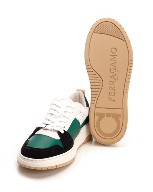 Ferragamo Green 'dennis' Sneakers