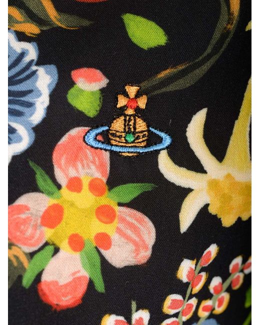 Vivienne Westwood Green Flower Print Shirt for men