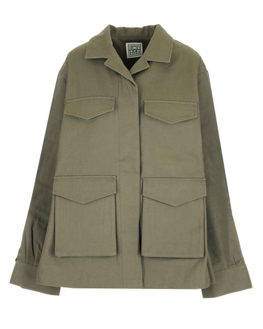 Totême Military Style Jacket in Green Lyst