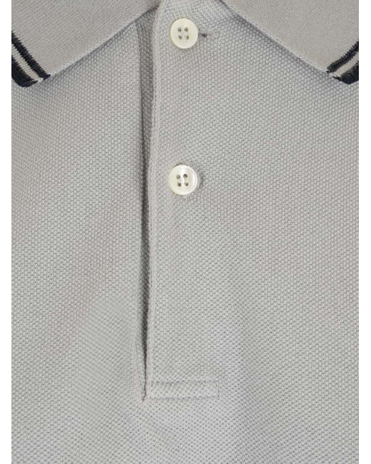 Maison Margiela Gray Cotton Polo Shirt