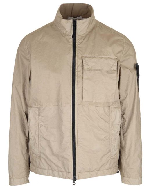 Stone Island Beige Jacket in Natural for Men | Lyst