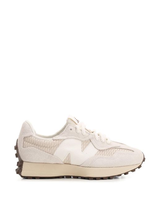 New Balance White "327" Sneakers