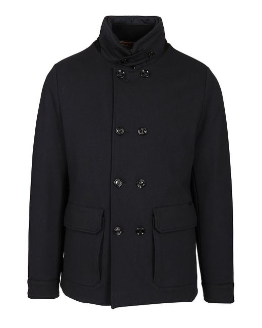 Moorer Black "bas" Double-breasted Jacket for men