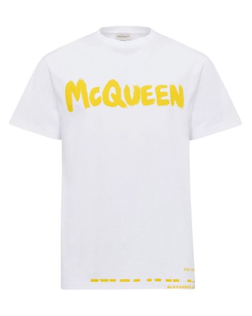 Alexander McQueen White T-shirt In Organic Cotton