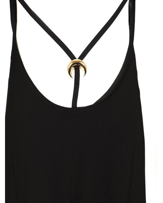 MARINE SERRE Black Backless Dress Dresses