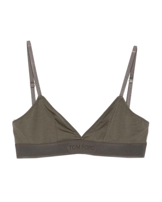 Tom Ford Brown Triangle-Shape Bra