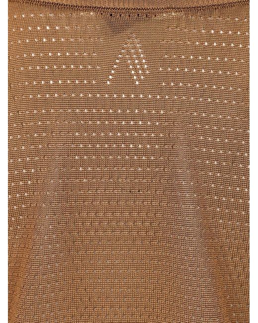ワンピース The Attico Openwork mini dress The Attico Openwork Mini Dress in Natural | Lyst