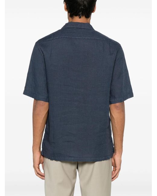 Barena Blue Mola Linen Shirt for men