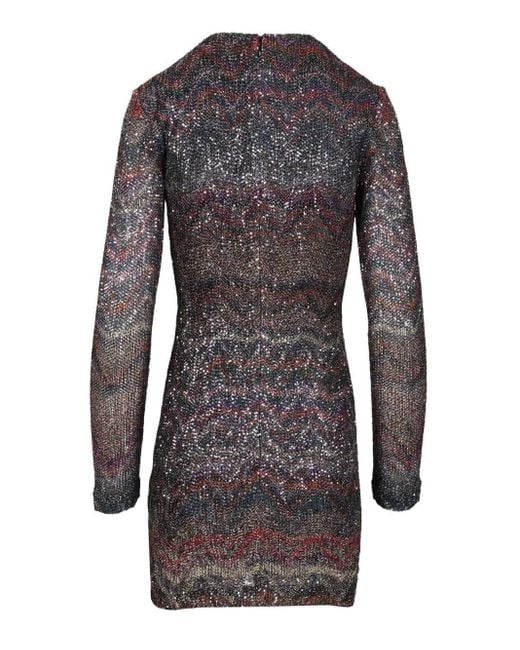 Missoni Black V-neck Mini Dress