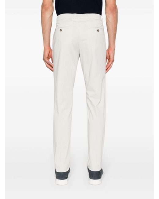 Lardini White Slim Fit Chino Trousers for men
