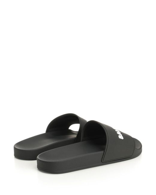 Balenciaga Black Pool Slide Sandal