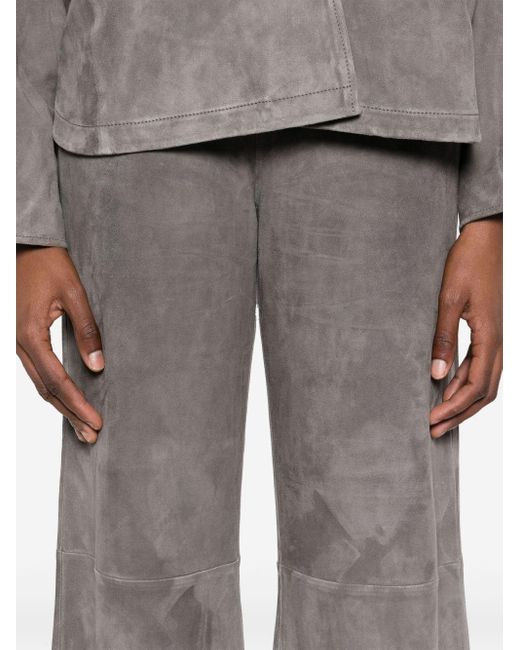 Forte Forte Brown Lightweight Suede Trousers