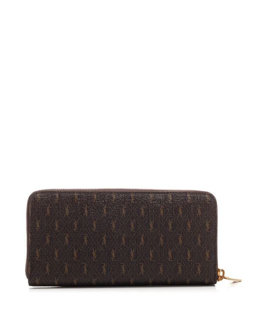 Saint Laurent Monogram Continental Wallet Wallets Brown