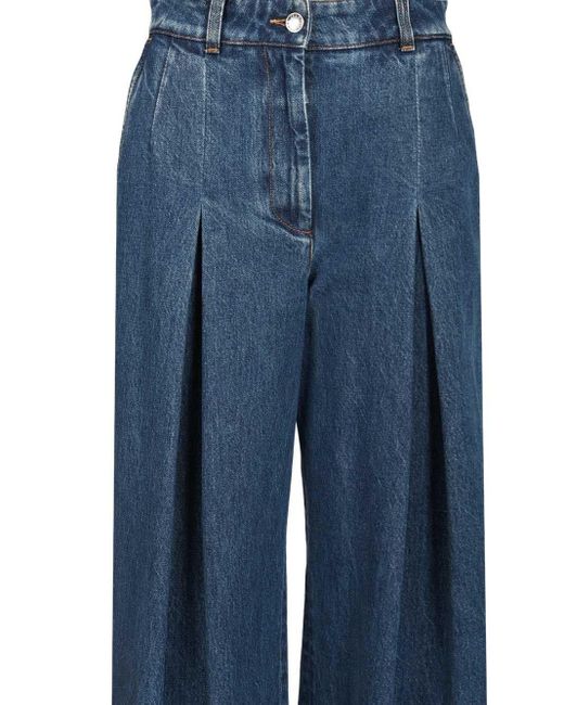 Dolce & Gabbana Blue Pantalone Gamba Ampia