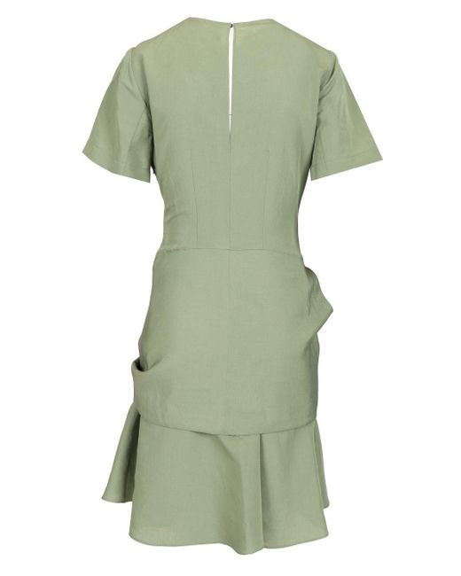 Loewe Pebble Dress In Viscose And Linen in Green | Lyst