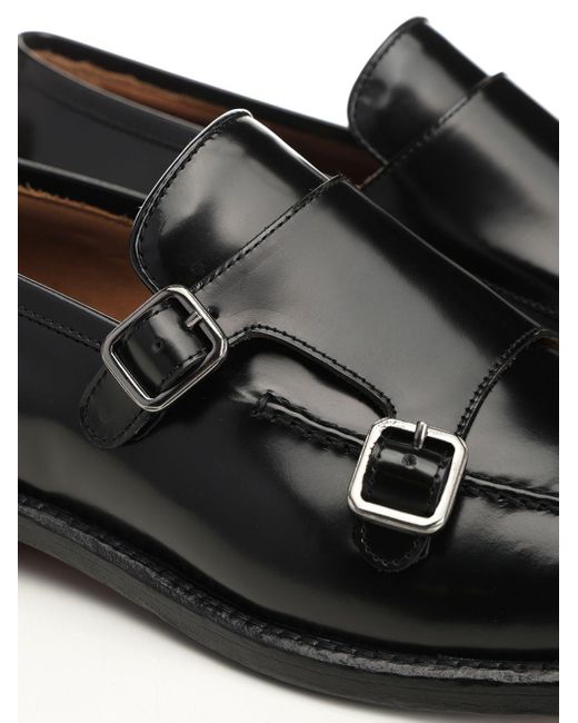 Corvari Black Double Buckle Moccasin