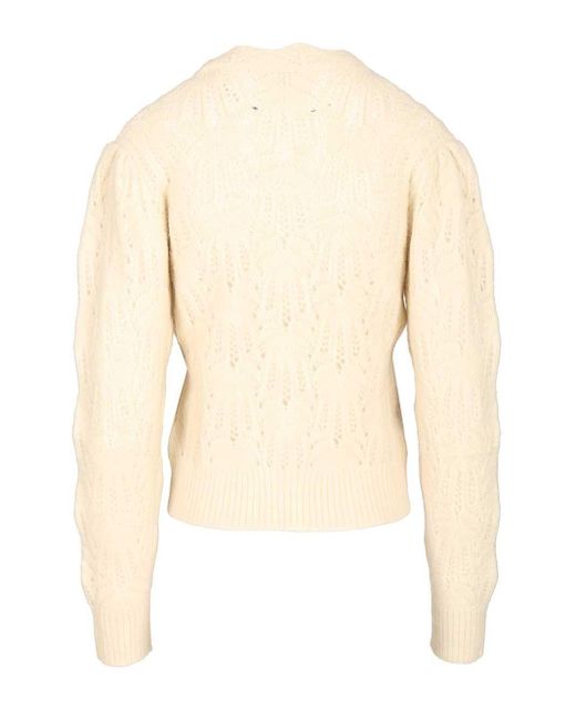 Isabel Marant Natural Maxine Openwork Cardigan